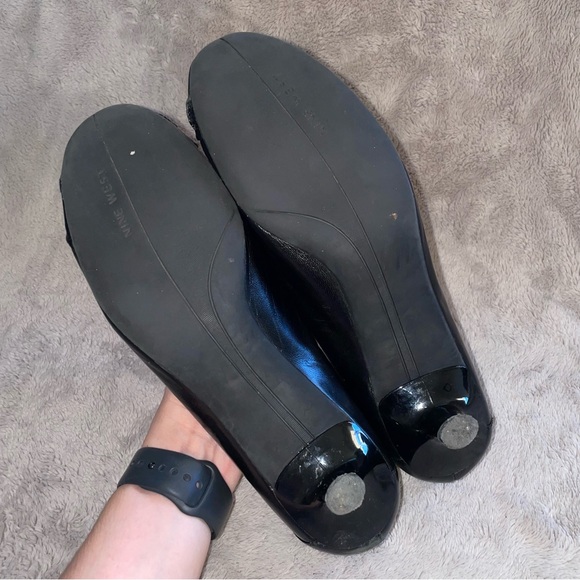 Nine West | Black Flats with Woven Texture - Picture 6 of 7